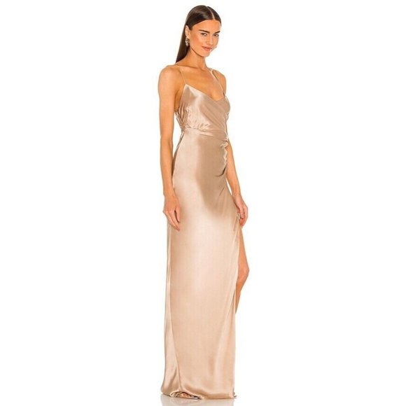 The Sei X REVOLVE Strappy Gathered Gown Champagne - Picture 2 of 6